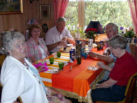 Dinner at Ingrid & Olav's