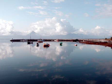 Skutvik Harbor  -  looking towards Lofoten Islands
