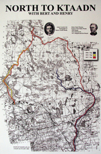North to Ktaadn  Call-Thoreau Map -  Reprinted with permission from the Dexter Historical Society