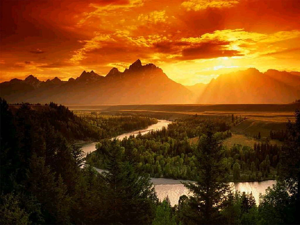 Mountain Valley sunset